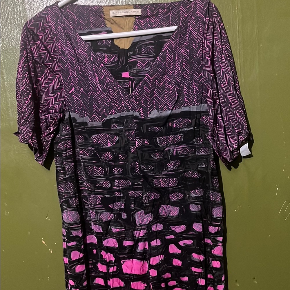 Stylish Pink and Black Midi Dress